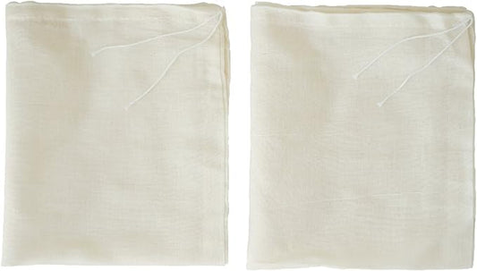 Cheesecloth Bags for Straining,Reusable Cold Brew Coffee Cheese Cloths Strainer,Large Nut Milk Tea Juice Bag,100% Natural Cotton Fine Mesh Filter Bags(Small,2 Pack)