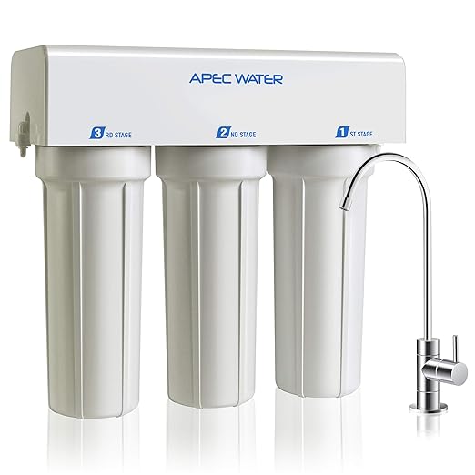 APEC Water Systems WFS-1000 Super Capacity Premium Quality 3 Stage Under-Sink Water Filter System