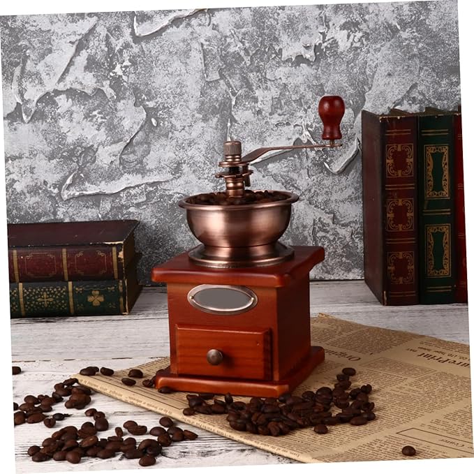 Portable Manual Coffee Grinder Ceramic Classic Grain Mill for Coffee Beans and Grains Wear-resistant Hand Crank Multifunctional Grinder for Home and Outdoor Use