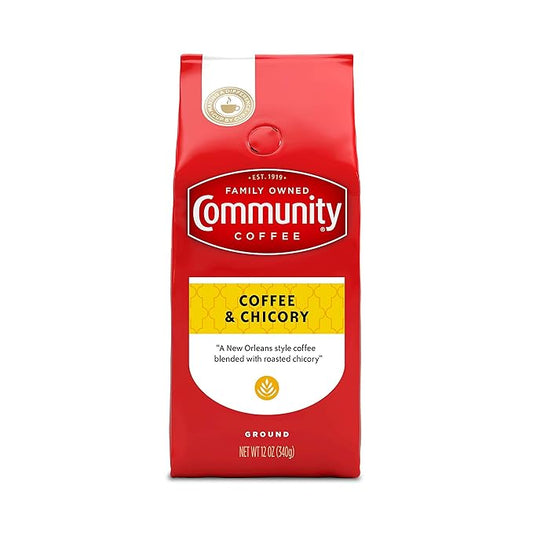 Community Coffee and Chicory Medium-Dark Roast Ground Coffee, 12 Oz (Pack of 1)