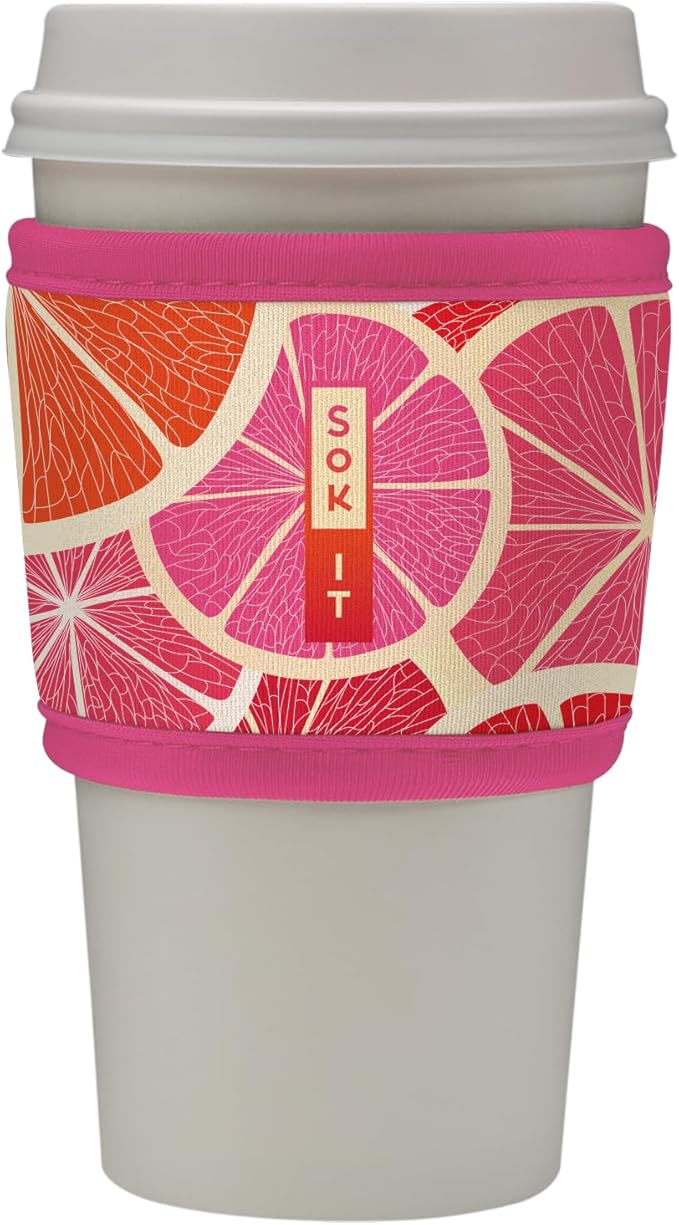 Sok It HotSok Coffee & Tea Reusable Insulated Neoprene Cup Sleeve (Sunshine Slices)