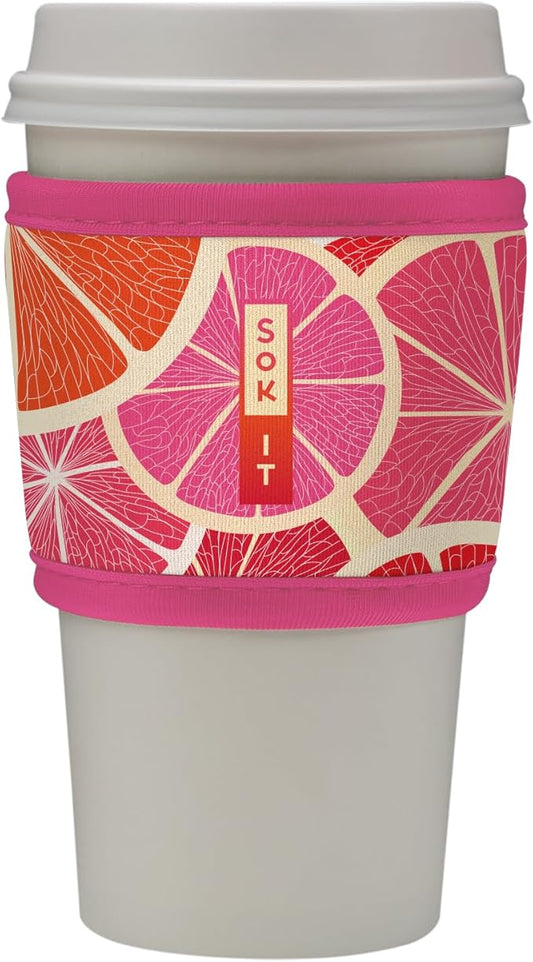 Sok It HotSok Coffee & Tea Reusable Insulated Neoprene Cup Sleeve (Sunshine Slices)