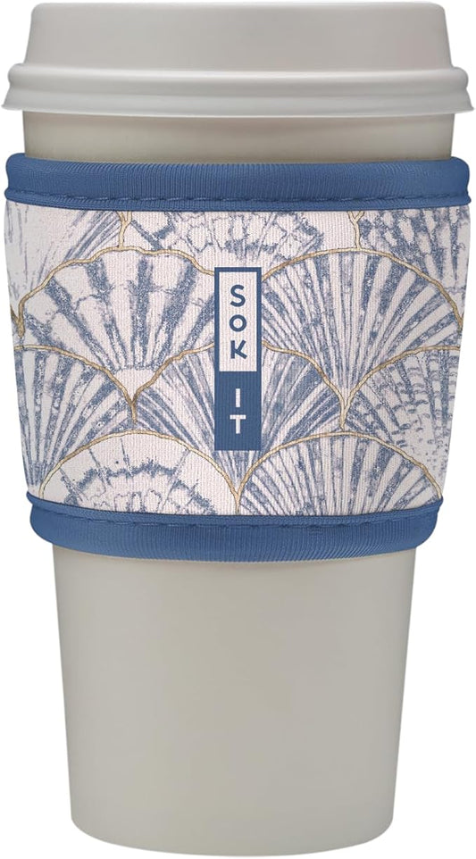 Sok It HotSok Coffee & Tea Reusable Insulated Neoprene Cup Sleeve (Shore Thing)