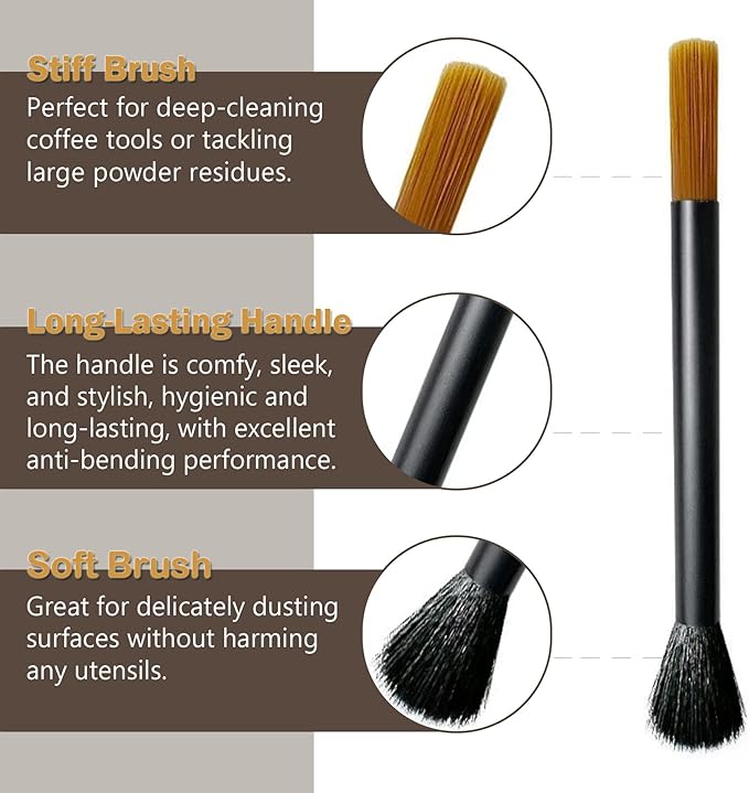 Coffee Grinder Cleaning Brush - Dusting Espresso Brush Accessories Cleaner Barista Brush Machine Cleaning Brush, Cleaner for Bean Grain Coffee Tool Barista Home Kitchen