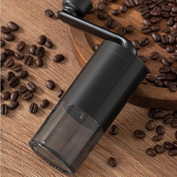 Manual Coffee Grinder Portable Hand Burr, Adjustable Ceramic Core Mill, Quiet Coffee Bean Grinder Stepless Control Durable Lightweight Home Travel Cafe Espresso Mocha Latte Americano Use