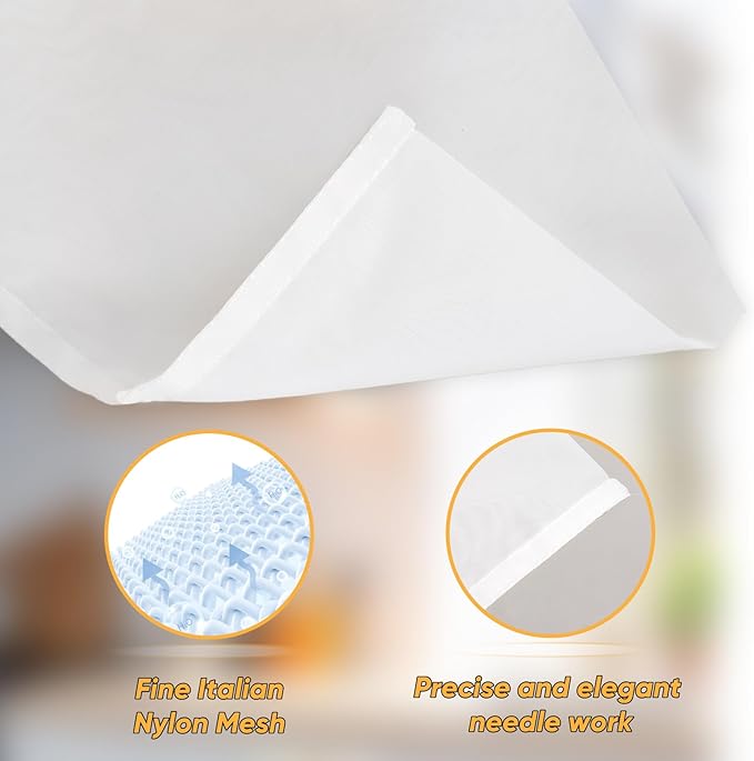 6 Pack Nut Milk Bag Reusable Nylon Cheese Cloth Bag for Straining Washable Fine Mesh Nut Bags Strainer 12×8 In for Straining Fruit Juice Coffee Tea Yogurt Cheese Tofu Cold Brew Filter Bags