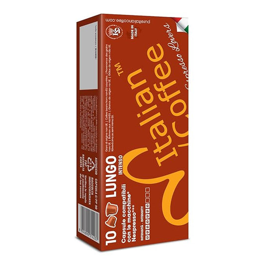 Italian Coffee for Espresso Lovers capsules compatible with Nespresso Original Line machines (Lungo Regular, 400 Count (Pack of 1))