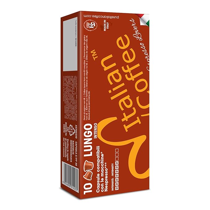 Italian Coffee for Espresso Lovers capsules compatible with Nespresso Original Line machines (Lungo Regular, 800 Count (Pack of 1))