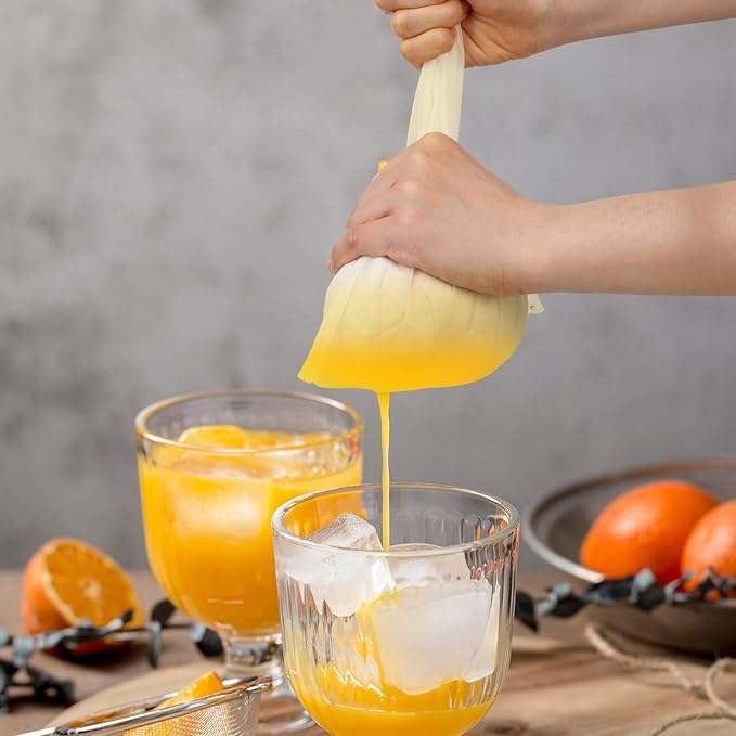 6 Pack Nut Milk Bag Reusable Nylon Cheese Cloth Bag for Straining Washable Fine Mesh Nut Bags Strainer 12×8 In for Straining Fruit Juice Coffee Tea Yogurt Cheese Tofu Cold Brew Filter Bags