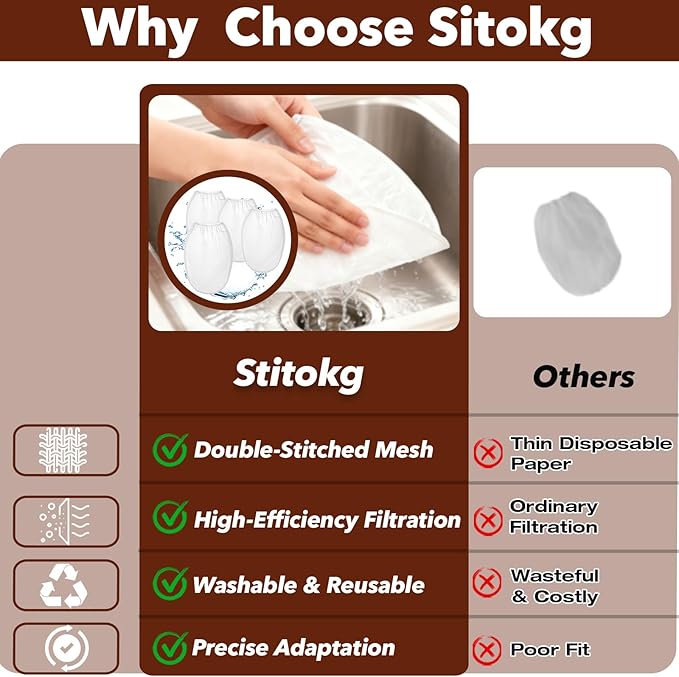 4-Pack Cold Brew Coffee Filter Bag - Compatible with 5 Gallon Toddy Cold Brew System, Washable & Reusable Nylon Mesh Filter for Commercial/Home Brewers, High-Efficiency Filtration