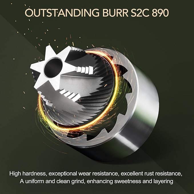 TIMEMORE S3 Manual Coffee Grinder with External Adjustment and Stainless Steel Patented Burr，Hand Coffee Grinder High Presicion Premium Expresso Coffee Grinder Chestnut S3 - Green