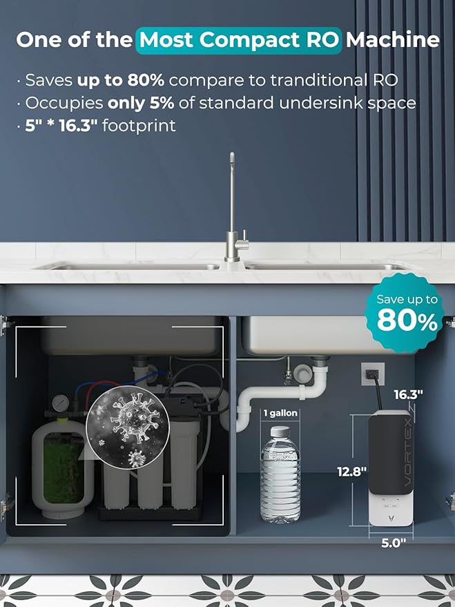 VIOMI® RO Water Filtration System,TDS PFOS&PFOA Reduction, 9 Stage Reverse Osmosis Water Filter, 600GPD, NSF/ANSI 372&53&42 Certified, Tankless Reverse Osmosis System Under Sink with Faucet