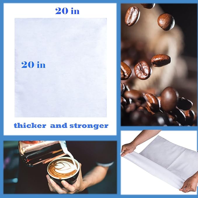 50 Pack Cold Brew Coffee Filters, 20" X 20" Commercial Bags, Brew Up To 5 LBS Coffee, Filter Bag, 5 Gallon