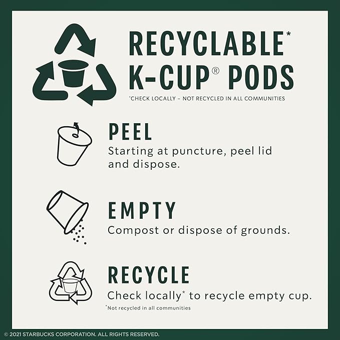 Starbucks K-Cup Coffee Pods, Starbucks Blonde, Medium and Dark Roast Hot or Iced Coffee, Variety Pack, 96 Keurig Pods