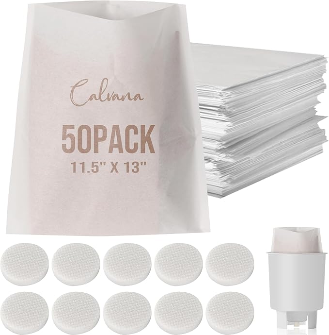 Complete Filter Replacement Set for Toddy Cold Brew System - Includes 10 Reusable Felt Filters and 50 Paper Filter Bags