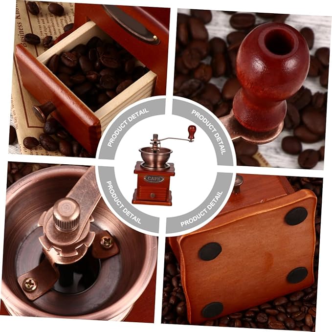 Portable Manual Coffee Grinder Ceramic Classic Grain Mill for Coffee Beans and Grains Wear-resistant Hand Crank Multifunctional Grinder for Home and Outdoor Use