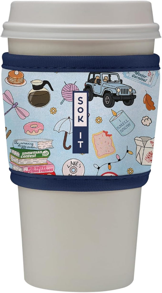 Sok It HotSok Coffee & Tea Reusable Insulated Neoprene Cup Sleeve (Fast Talker)
