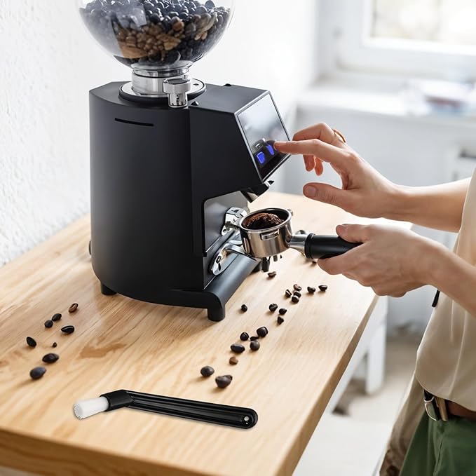 5 PCS Espresso Machine Brush, 6" Length Nylon Head Espresso Brush Coffee Cleaning Brushes Black Coffee Grinder Brushes for Cleaning Espresso-Machines, Grinders