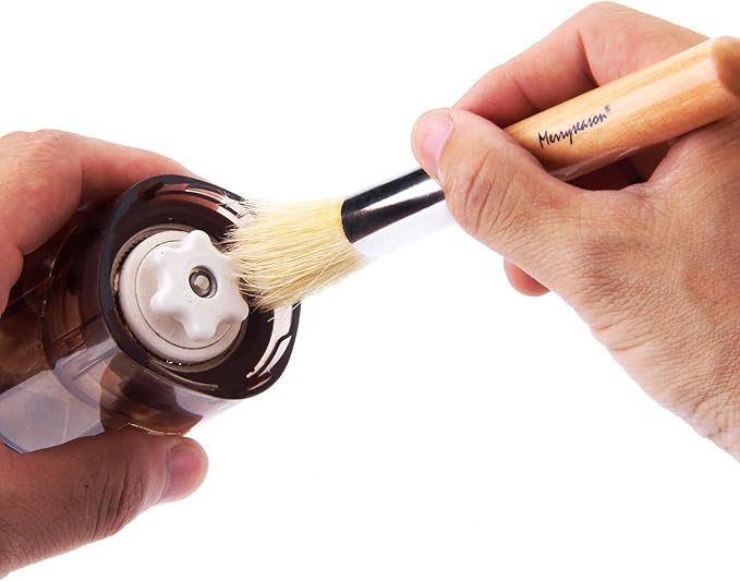 Coffee Grinder Brush Espresso Supply Maker Cleaning Brush, Wood Handle & Natural Bristles Dusting Brush Espresso Accessories for Home Kitchen Barista Tool