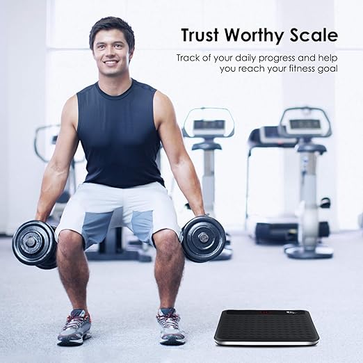 Uten Digital Body Weight Bathroom Scale, High Precision Measurements Scales with Step-On Technology, Large Non Slip Silicone Platform and LCD Digital Display, 400lbs/180kg Capacity