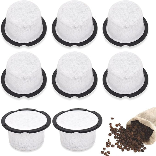 Coffee Filter Replacement for GE & Cafe: Compatible with Café and GE Profile Grind & Brew Machine, Charcoal Coffee Filter Cartridges,Dual-layer design of activated carbon and microporous mesh(8 pack)