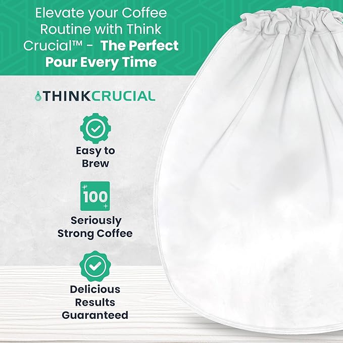 2 Replacement Strainer Bags Compatible With Toddy« Cold Brew System 5 Gallon Commercial Brewers, Washable & Reusable - by Think Crucial (2 Pack)