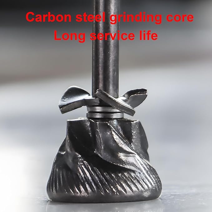 Vintage Manual Coffee Grinder with Cast Iron Wheel, Wood Handle, Carbon Steel Grinding Core, Black and Brown, 10.63x5.71 Inch