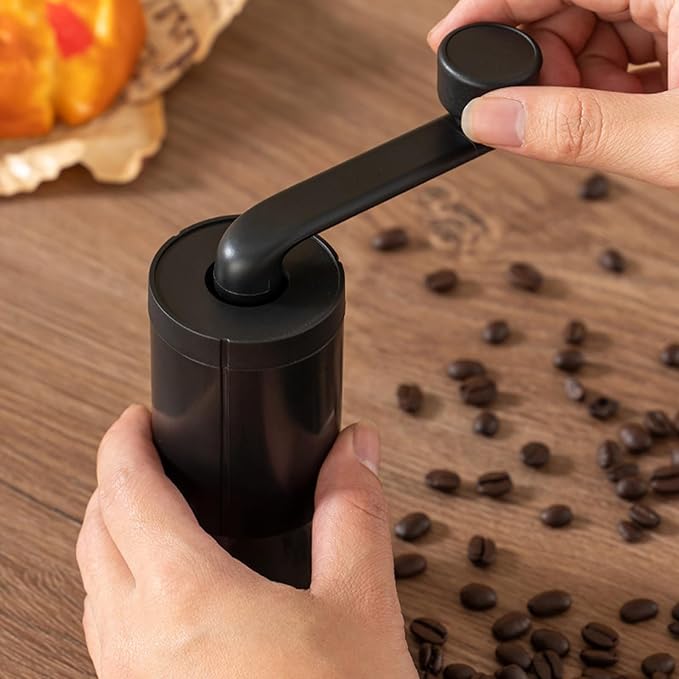 Manual Coffee Grinder Portable Hand Burr, Adjustable Ceramic Core Mill, Quiet Coffee Bean Grinder Stepless Control Durable Lightweight Home Travel Cafe Espresso Mocha Latte Americano Use
