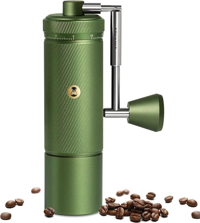 TIMEMORE S3 Manual Coffee Grinder with External Adjustment and Stainless Steel Patented Burr，Hand Coffee Grinder High Presicion Premium Expresso Coffee Grinder Chestnut S3 - Green