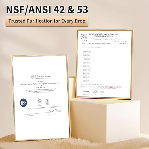 WINGSOL Under Sink Water Filter System with Faucet, Anti-Clogged Design, Reduces PFAS, Lead, Chlorine, Bad Taste, Sediment, NSF/ANSI 42&53, 8K Gallons, Easy Installation, Black Faucet