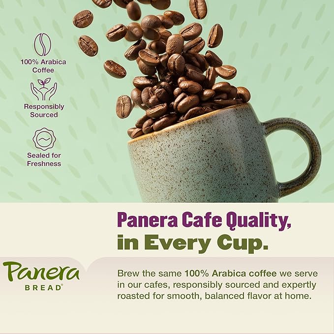 Panera Bread Hazelnut Crème Light Roast Coffee - Cafe-Quality Cup Pods, Smooth Buttery Flavor, 100% Arabica, No Artificial Ingredients, 96 Single Serve Pods (4 Packs of 24)