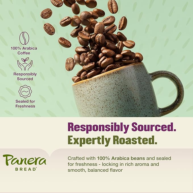 Panera Bread Hazelnut Crème Light Roast Coffee - Cafe-Quality Cup Pods, Smooth Buttery Flavor, 100% Arabica, No Artificial Ingredients, 60 Single Serve Pods (6 Packs of 10)