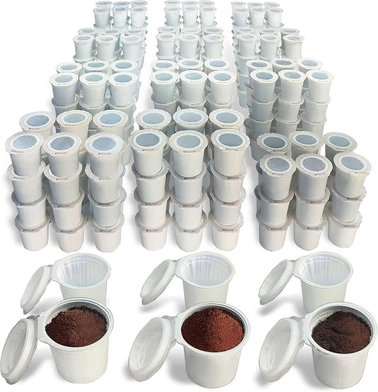 288 iFillCup Pods – Use Your Favorite Coffee, Fits all K Cup Brewers, Make Your Own Pods in Seconds, Save $Hundreds A Year, DeepBrew Filter Holds 50% More Coffee for Richer Larger Brew (White)