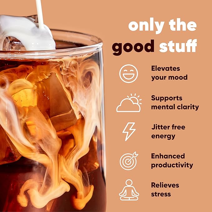 IQJOE Mushroom Coffee Packets (40 Servings) Lion’s Mane, Magtein Magnesium, Antioxidants, Adaptogens - Original Black - Instant Coffee for Focus, Clarity, Mood, Energy Boost - Sugar Free, Keto, Vegan