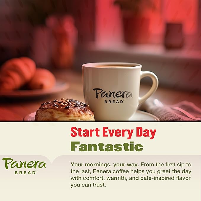 Panera Bread Colombian Coffee Cups, 100% Arabica Medium Roast, Smooth & Balanced with Brown Sugar Notes, No Artificial Ingredients, 60 Single Serve Pods (6 Packs of 10)