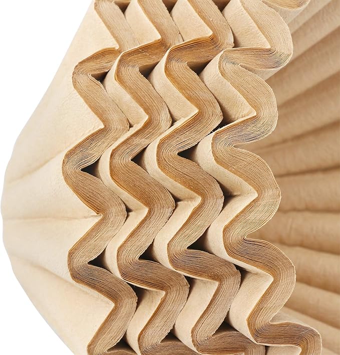 EUSOAR 1-4 Cup Disposable Coffee Filters, 100 count Filter Replacement, Natural Brown Unbleached, fit small Basket Style Single Serve Coffee Makers, for Home Office Use Pour Over and Drip Coffee Maker