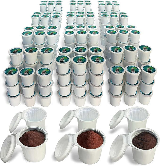 288 iFillCup Pods - Use Your Favorite Coffee, Fits all K Cup Brewers, Make Your Own Pods in Seconds, Save $Hundreds A Year, DeepBrew Filter Holds 50% More Coffee for Richer Larger Brew (Green)