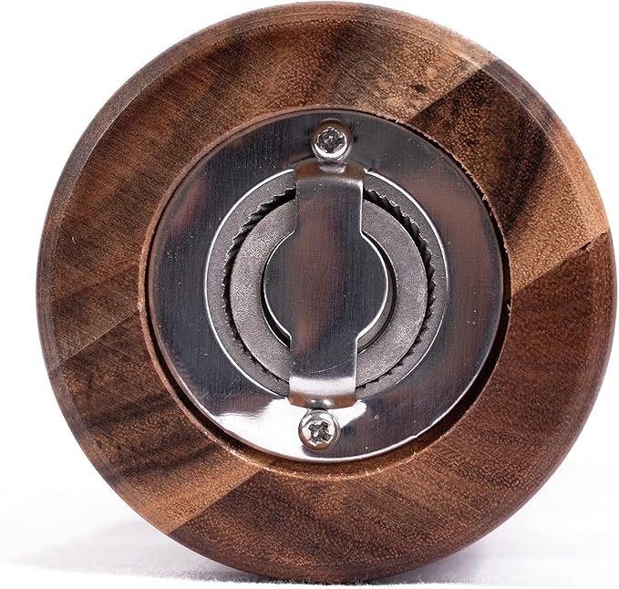 Pepper Grinder, Pepper Mill with Adjustable Stainless Steel, Acacia Wood, 32 cm / 12 inch Height, Bottom Dia: 6 cm, Upper Dia: 5.5 cm (Tray is NOT Included)