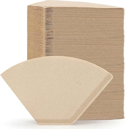 Segarty #1 Coffee Cone Filters, 400 Count Pack Size 1-2 Cup Natural Unbleached Brown Paper Disposable Pour Over Maker Basket Dripper for Most Brewer Machine for Home, Office, Cafetera
