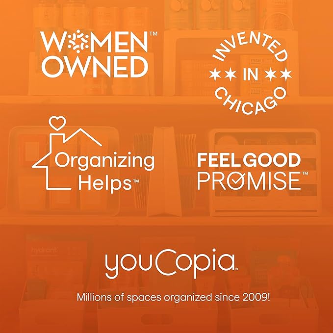 YouCopia TeaStand Tea Bag Organizer with Clear Removable Bins, Cabinet or Pantry Storage Caddy, 80-Bag