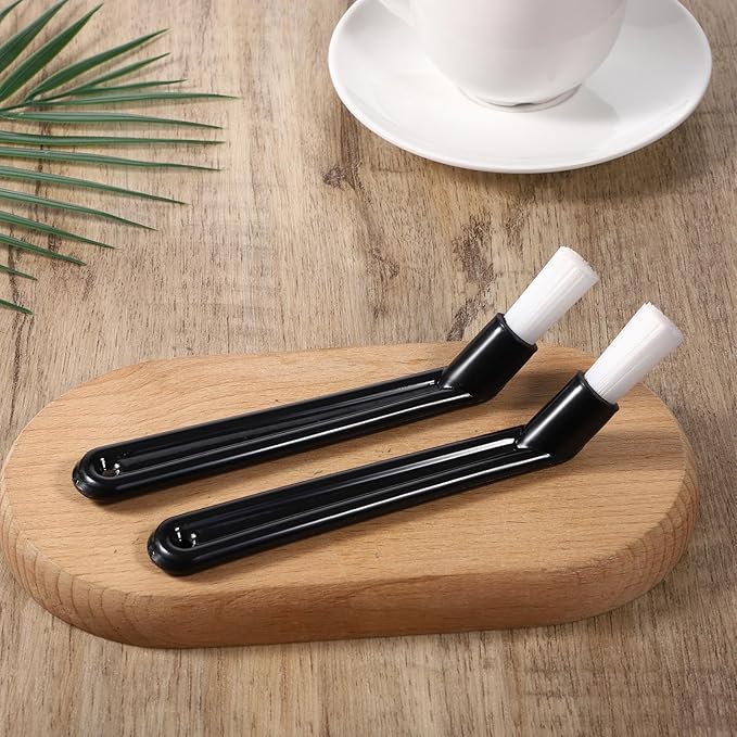 5 PCS Espresso Machine Brush, 6" Length Nylon Head Espresso Brush Coffee Cleaning Brushes Black Coffee Grinder Brushes for Cleaning Espresso-Machines, Grinders
